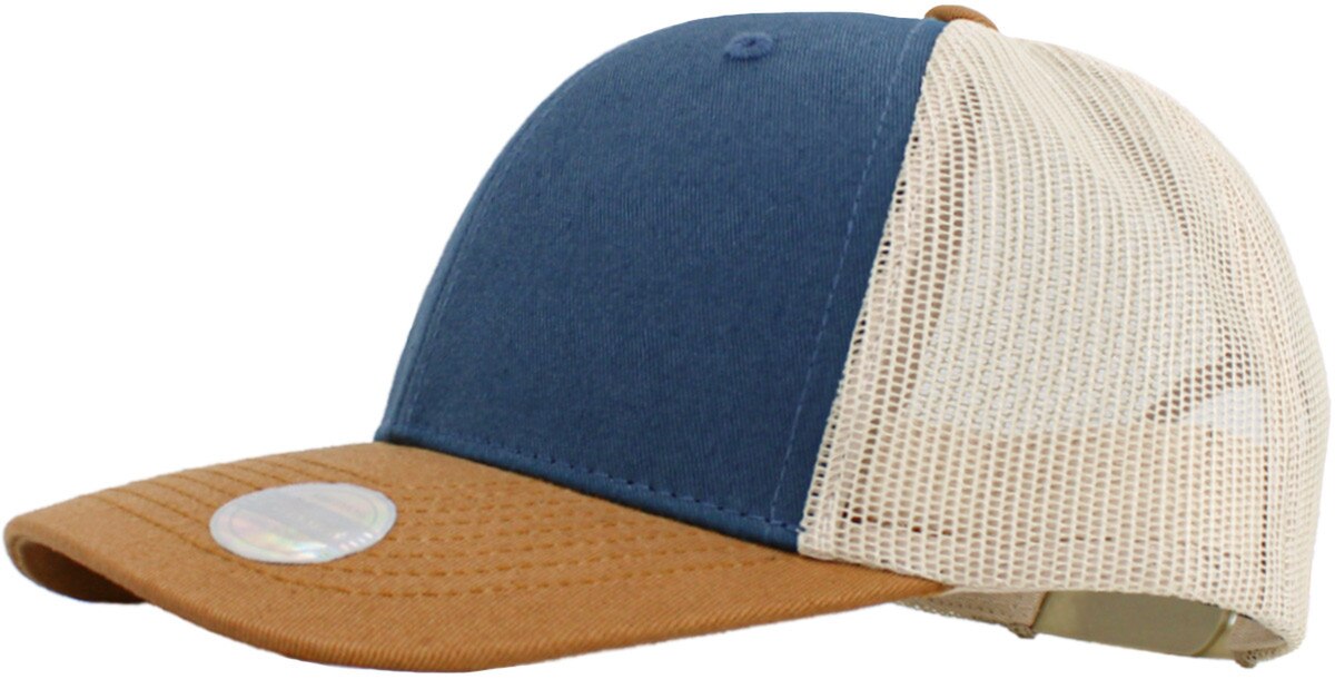 Blue Timber Stone Classic 6 Panel Trucker Mesh Snapback Side View